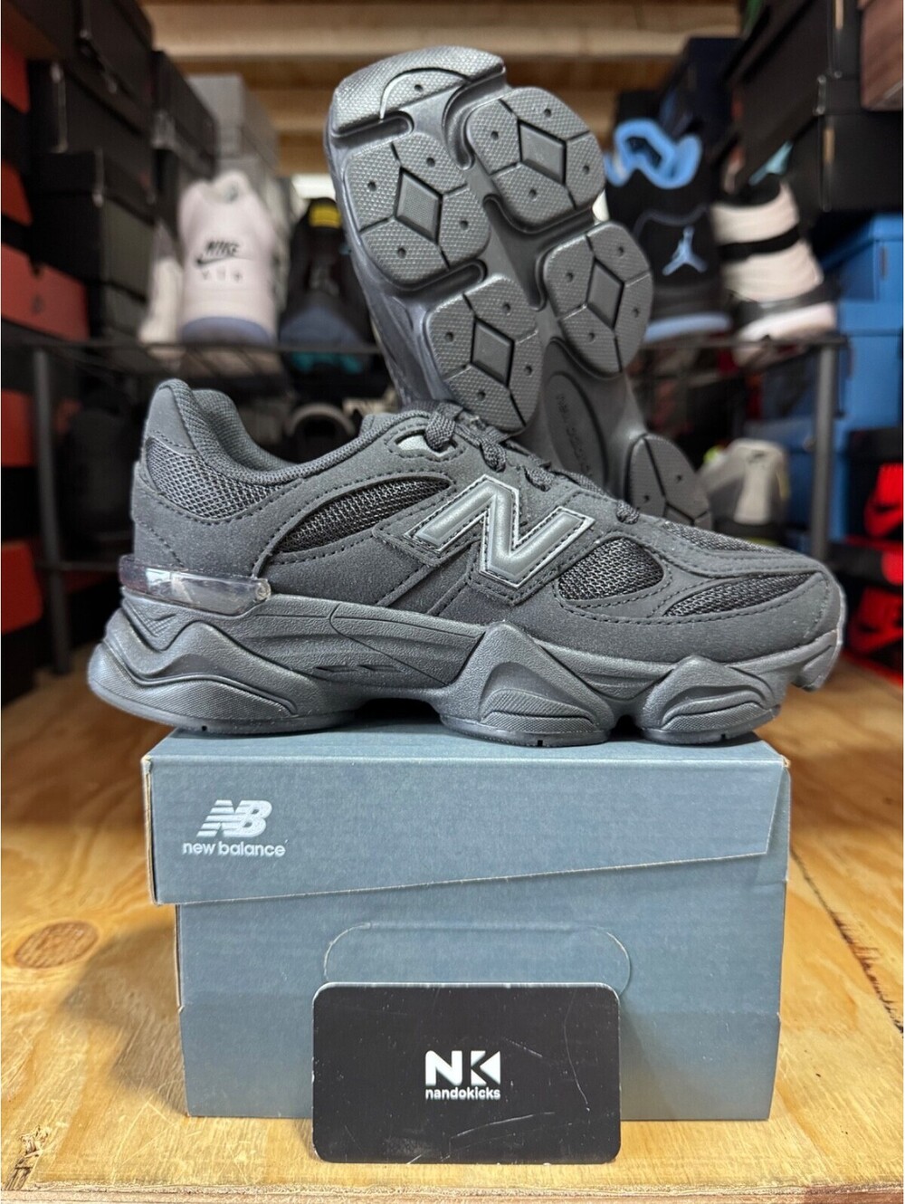 New Balance 9060 Little Kid 'Black Phantom' PC9060BB NEW PS SIZE 3Y